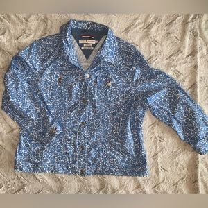 Tommy Hilfiger - Blue Floral Stretchy Button Up Jacket